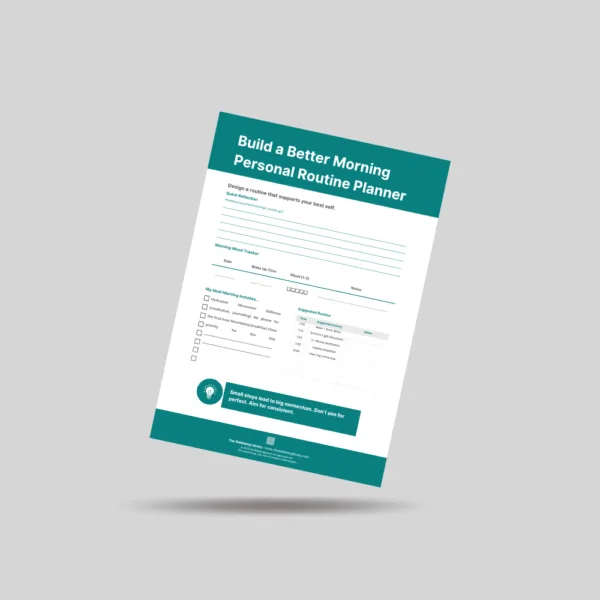 Cover of the Build a Better Morning Personal Routine Planner – Free PDF Download